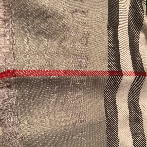 Grey Burberry Scarf - Picture 2 of 2